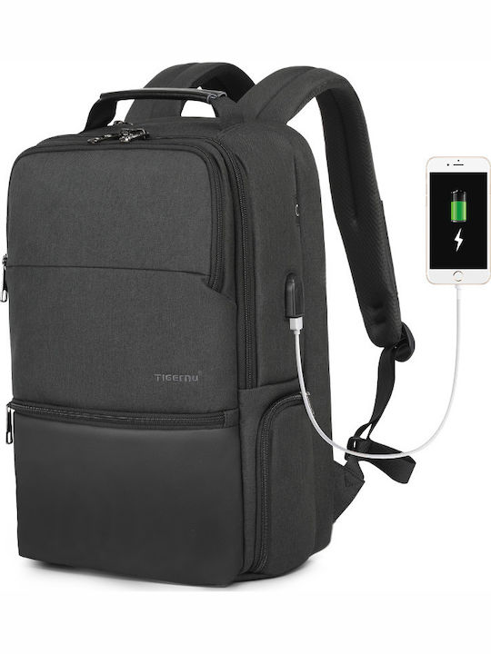 Tigernu T-B3905 Αδιάβροχη Τσάντα Πλάτης για Laptop 19" με Θύρα USB σε Μαύρο χρώμα