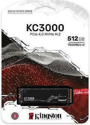 Kingston KC3000 SSD 512GB τύπου M.2 με σύνδεση PCI Express 4.0 (PS5 Compatible) SKC3000S/512G