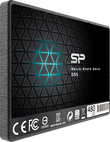 Silicon Power Slim S55 SSD 480GB 2.5'' Type With SATA III Connection SP480GBSS3S55S25