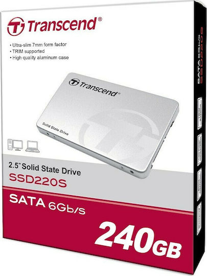 Transcend SSD220S 240GB τύπου 2.5'' με σύνδεση SATA III TS240GSSD220S