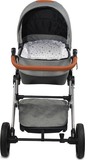 Cangaroo Polly Adjustable 3 in 1 Baby Stroller Suitable for Newborn Black 12kg