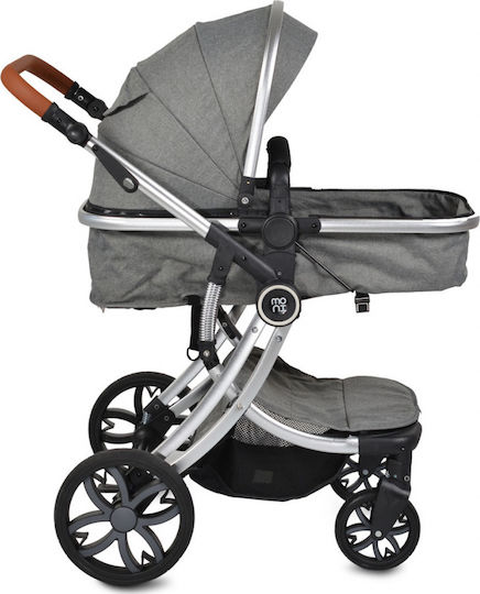 Cangaroo Polly Adjustable 3 in 1 Baby Stroller Suitable for Newborn Black 12kg