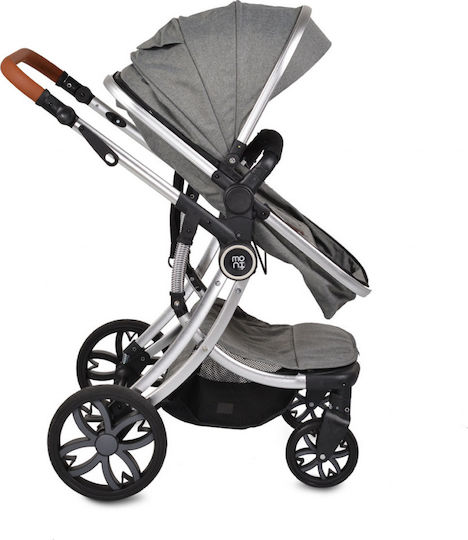 Cangaroo Polly Adjustable 3 in 1 Baby Stroller Suitable for Newborn Black 12kg