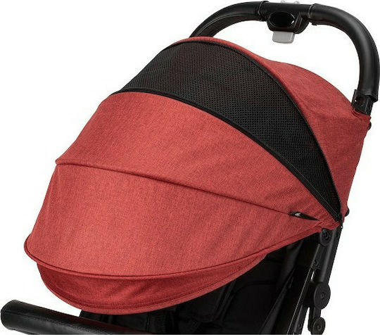 Interbaby Καρότσι Μωρού Kατάλληλο από 6+ Mηνών Black/Red 6kg