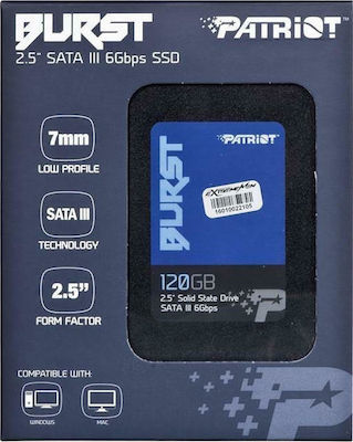 Patriot Burst SSD 120GB τύπου 2.5'' με σύνδεση SATA III PBU120GS25SSDR