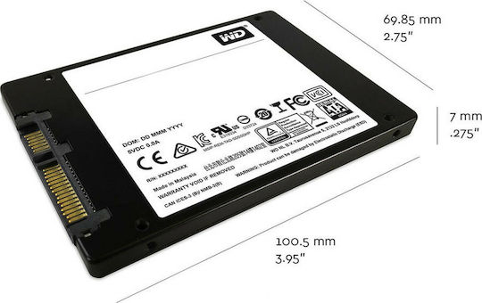 Western Digital WD Green SSD 120GB τύπου 2.5'' με σύνδεση SATA III WDS120G2G0A
