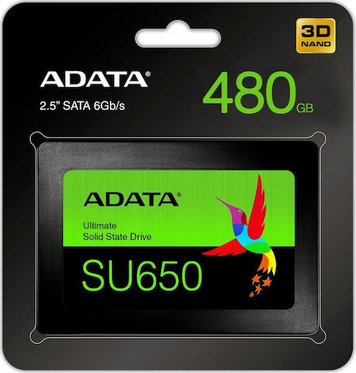 Adata Ultimate SU650 SSD 480GB 2.5'' Type With SATA III Connection ASU650SS-480GT-R