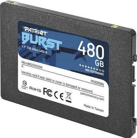 Patriot Burst SSD 480GB τύπου 2.5'' με σύνδεση SATA III PBU480GS25SSDR