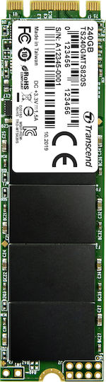 Transcend MTS820s SSD 240GB τύπου M.2 με σύνδεση SATA III TS240GMTS820S