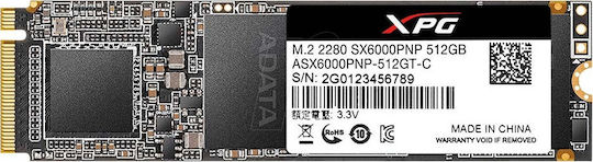 Adata XPG SX6000 Pro SSD 512GB M.2 NVMe PCI Express 3.0 ASX6000PNP-512GT-C