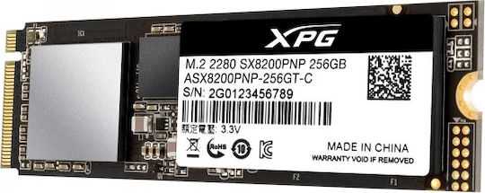Adata XPG SX8200 Pro SSD 256GB τύπου M.2 με σύνδεση PCI Express 3.0 ASX8200PNP-256GT-C