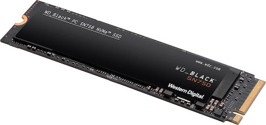 Western Digital WD Black SN750 SSD 500GB τύπου M.2 με σύνδεση PCI Express 3.0 WDS500G3X0C