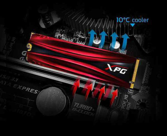 Adata XPG Gammix S11 Pro SSD 256GB τύπου M.2 με σύνδεση PCI Express 3.0 και Ψύκτρα AGAMMIXS11P-256GT-C