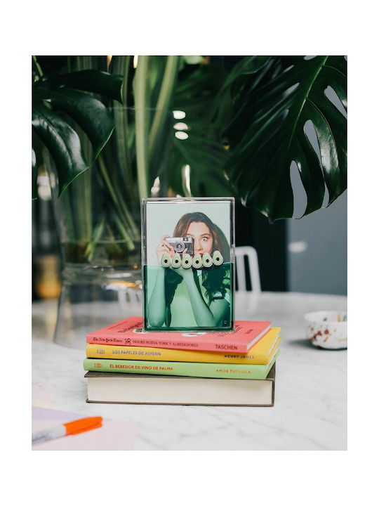 DOIY Avocado Photo Frame Plastic with Turquoise Frame Aqua