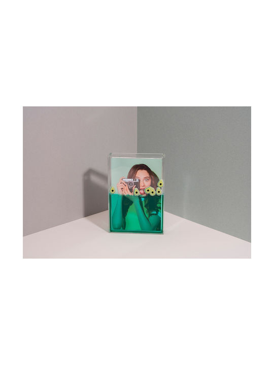 DOIY Avocado Photo Frame Plastic with Turquoise Frame Aqua
