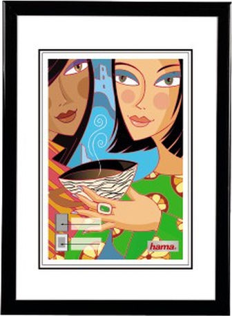 HAMA Fotorahmen Mit Schwarzem Kunststoffrahmen 15x20 HAMA Fotorahmen Mit Schwarzem Kunststoffrahmen 15x20