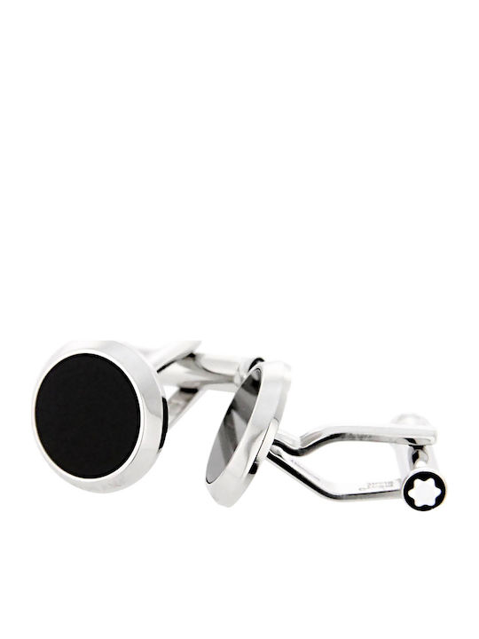 MontBlanc Cufflinks from Silver in Black Color