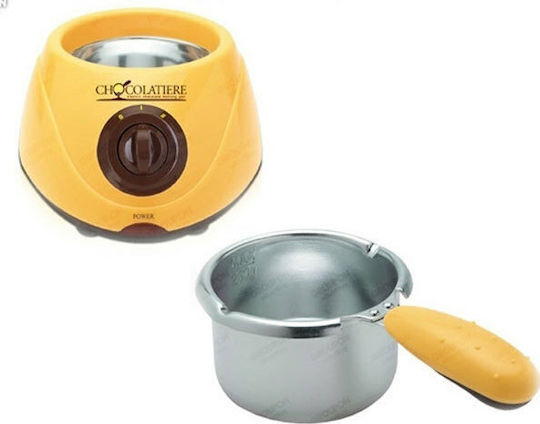 Electric Fondue Pot for 2 Persons Yellow 25W 19x10x14.5cm