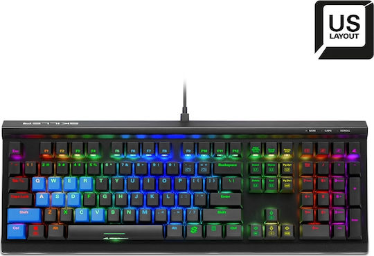 Sharkoon Skiller SGK60 Gaming Mechanical Keyboard with Kailh Box Red switches and RGB lighting (English US)