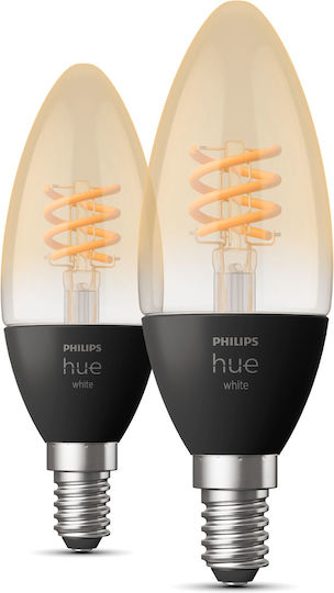 Philips Smart LED Bulbs 4.5W for Socket E14 Warm White 300lm Dimmable 2pcs