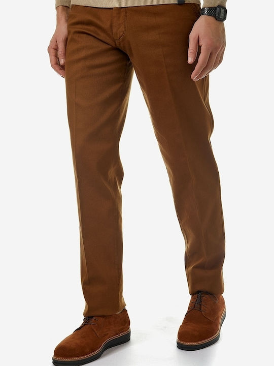 Παντελόνι Chino Ελαστικό σε Κανονική Εφαρμογή Camel