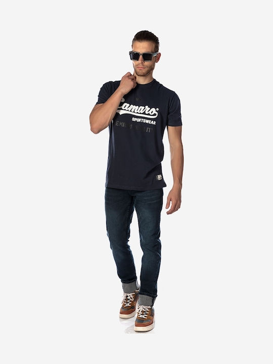 Herren Jeanshosen Elastisch Regular Fit Marineblau