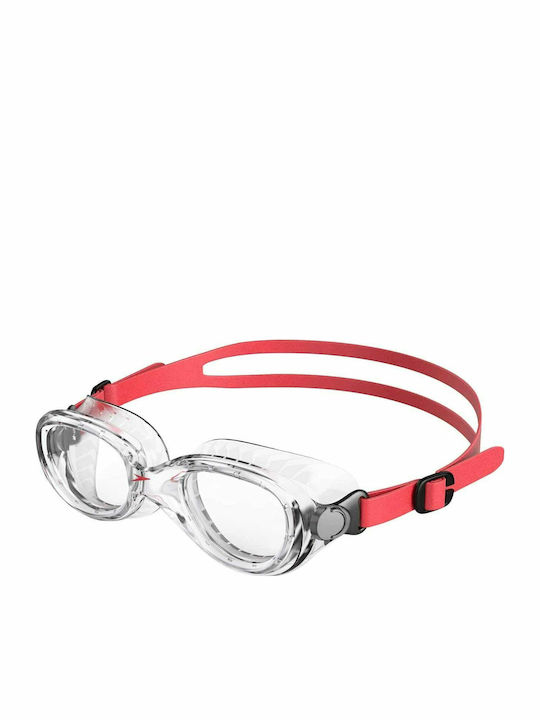 Speedo Futura Classic 10900-B991J Swimming Goggles Kids with Anti-fog Lenses Transparent/Red Transparent