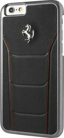 Ferrari Back Cover Δερματίνης Μαύρο (iPhone 6/6s)