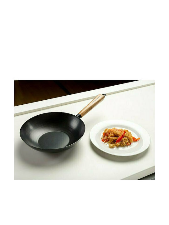 Nava Cantonese Wok made of Stainless Steel with Non-Stick Coating 28cm