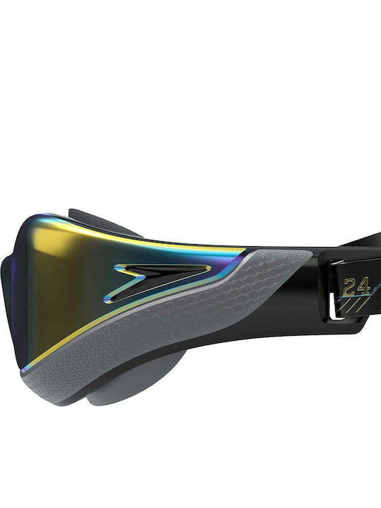 Speedo Fastskin Pure Focus 11778-D444 Swimming Goggles Adults with Anti-fog Lenses Black Black