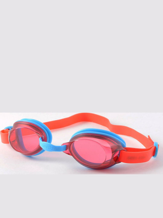 Speedo Jet 09298-C106J Γυαλιά Κολύμβησης Παιδικά με Αντιθαμβωτικούς Φακούς Κόκκινα/Μπλε Κόκκινα