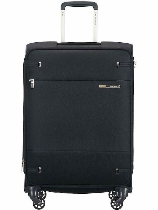 Samsonite Base Boost Medium Fabric Black Suitcase With 4 Wheels Height 66cm