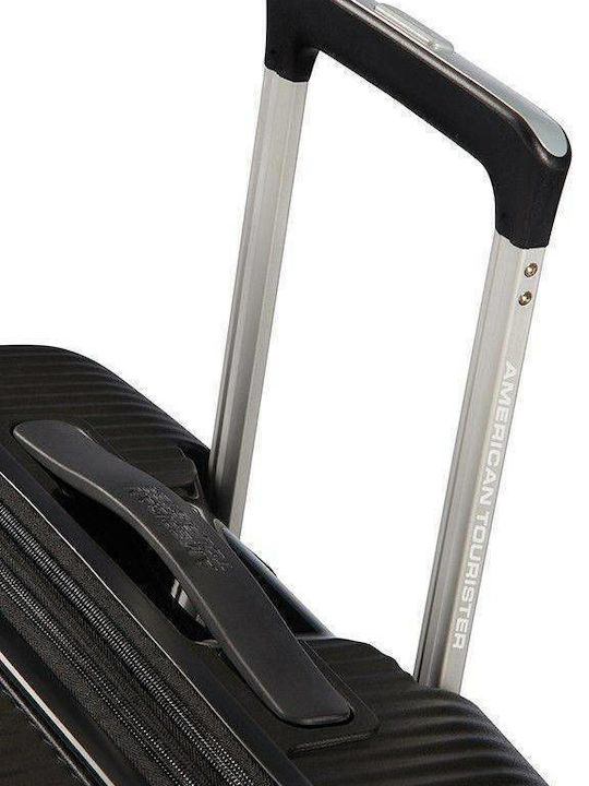American Tourister Soundbox Spinner Expandable Medium Hard Travel Suitcase Black with 4 Wheels Height 67cm