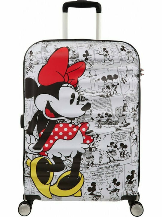 American Tourister Wavebreaker Disney Kids Medium Hard Suitcase Multicolour with 4 Wheels Height 67cm