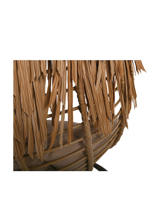 Salsa Tropic Leagăn cu bază și pernă Rattan Natural L105xL105xH197cm