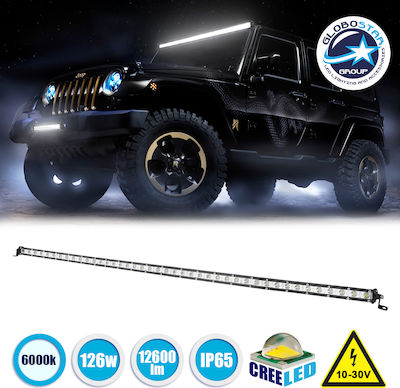 GloboStar Waterproof LED Lightbar Universal 10-30V 126W 113.6cm with White Lighting 1pcs