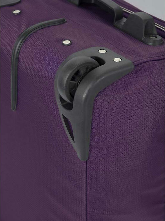 Benzi BZ5565 Cabin Fabric Suitcase Purple with 2 Wheels Height 51cm
