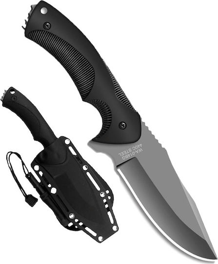 WithArmour Wasp Pocket Knife Survival Black with Blade made of Stainless Steel in Sheath