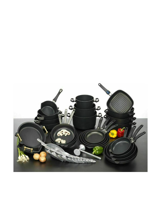 AMT Gastroguss Aluminum Grill Pan with Non-Stick Coating 28cm