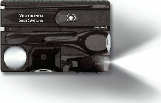 Victorinox Swisscard Lite Κάρτα Πολυεργαλείο 12 εργαλείων Μαύρη