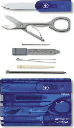 Victorinox Classic Swisscard Werkzeugkarte Blau in Hülle
