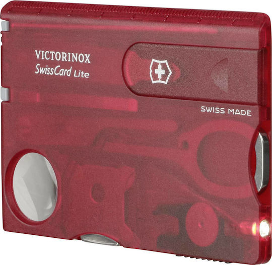 Victorinox Swisscard Lite Κάρτα Πολυεργαλείο Κόκκινη σε Θήκη