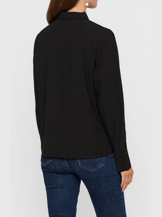 Vero Moda Bluza de Damă Mânecă lungă Neagră