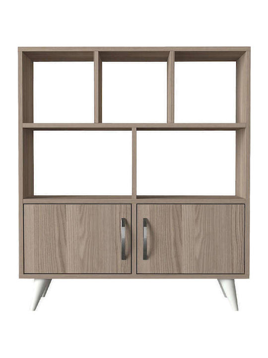 Bookcase Orbit Grey Oak 90x22x105cm