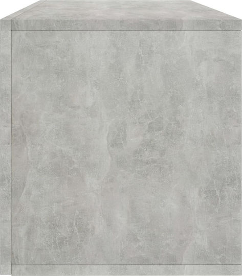 vidaXL с 1 полици Concrete Gray 71x36x34см