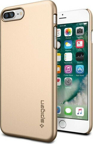 Spigen Thin Fit Back Cover Plastic 0.8mm Gold for iPhone 8/7 Plus