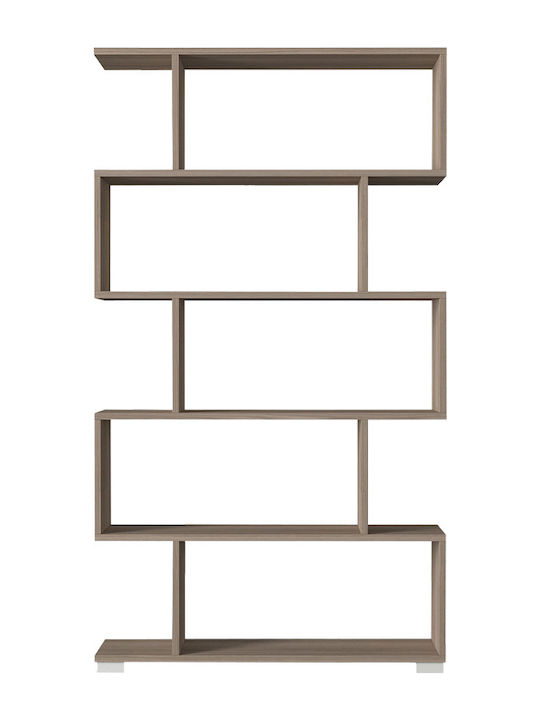 Bookcase Virgo Grey Oak 90x20x160cm