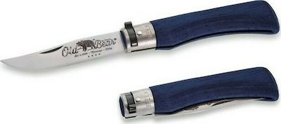 Antonini Old Bear Size L Pocket Knife Classic Blue with Blade made of Steel