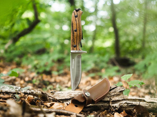 Boker Magnum Zebra Drop Cuțit Maro în Husă Din Piele