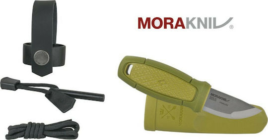 Morakniv Eldris mit Feuer-Set Überlebensmesser Grün in Scheide